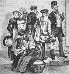 Deutsche Einwanderer in New York City, ca. 1870