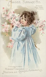 Mädchen im blauen Kleid