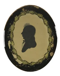 Hohlgeschnittener Scherenschnitt eines Mannes, ca. 1800-1805