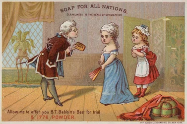 Dame und Herr mit Dienstmädchen