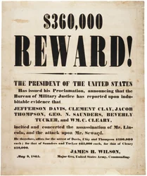 Belohnung für die Ermordung Lincolns, 9. Mai 1865