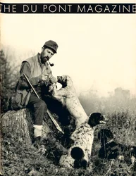 Mann mit Jagdhunden, Titelseite des DuPont Magazins, November 1934