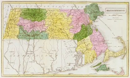 Karte von Massachusetts, aus 