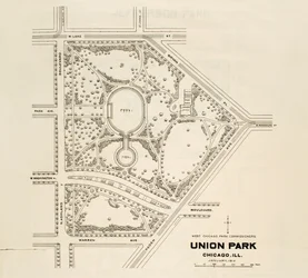 Karte des Union Parks, Chicago, Illinois