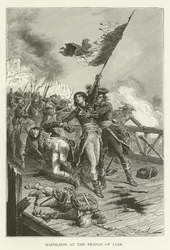 Napoleon an der Brücke von Lodi