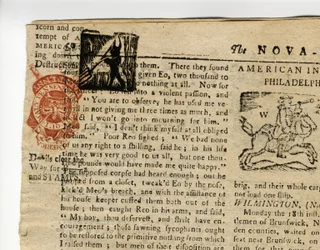 Seite aus der Halifax Gazette, oder The Weekly Adviser, Nova Scotia, 12.-19. Dezember 1765