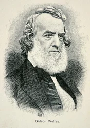 Porträt von Gideon Welles (1802-78), Sekretär der US-Marine während des Krieges und der Rekonstruktion
