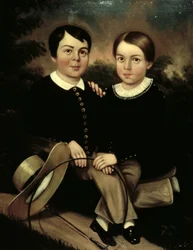 Porträt von zwei Kindern