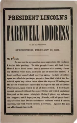 Abschiedsrede von Präsident Lincoln an seine alten Nachbarn, Springfield, 12. Februar 1861