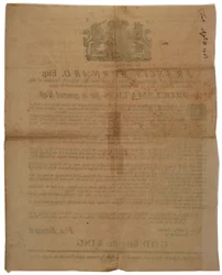 Proklamation im Namen von Francis Bernard, Gouverneur der Massachusetts Bay: Ankündigung eines Fastentages während des Französisch- und Indianerkrieges, 8. April 1761