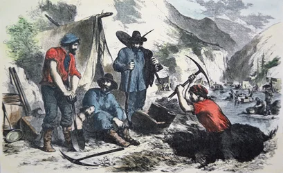 Goldsucher während des kalifornischen Goldrauschs von 1849