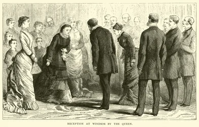 Empfang in Windsor durch die Königin