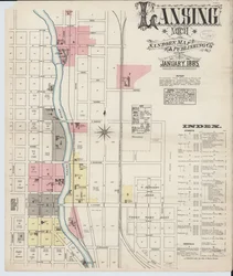 Sanborn Feuerversicherungskarte von Lansing, Ingham County, Michigan