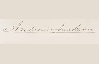 Unterschrift von Andrew Jackson