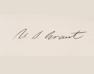 Unterschrift von Ulysses S. Grant (Lithographie)