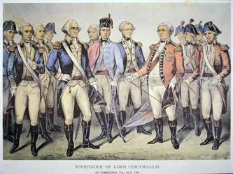 Kapitulation von Lord Cornwallis in Yorktown, Virginia