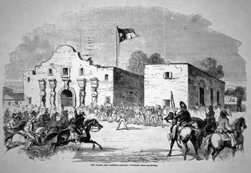 Das Alamo-Fort in San Antonio, Hauptquartier von General Twiggs (1790-1862)
