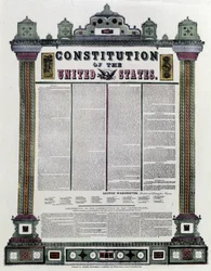 Die Verfassung der Vereinigten Staaten von Amerika, unterzeichnet 1787, angewendet 1789