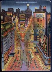 Der Great White Way Times Square, New York City, Illustration aus dem New York Illustrated, 1938