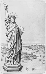 Die Freiheitsstatue, New York, ca. 1885