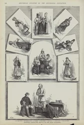 Traditionelle schwedische Kostüme, Centennial Exposition, Philadelphia, Pennsylvania, USA