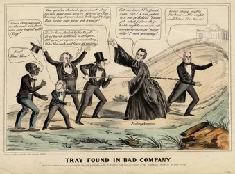 Tray in schlechter Gesellschaft, veröffentlicht von J Baillie, New York, 1844