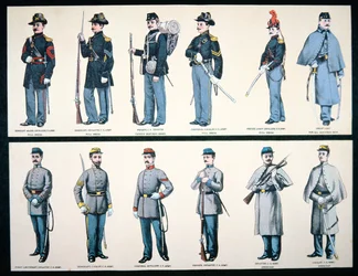 Uniformen der Unions- und Konföderierten Armee