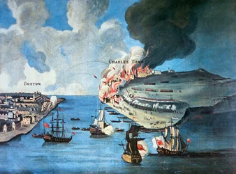 Ansicht von Boston und die Schlacht von Bunker Hill