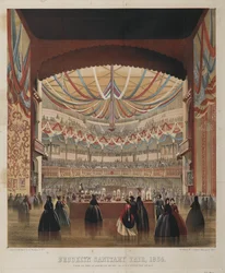 Ansicht der Academy of Music von der Bühne aus, Brooklyn Sanitary Fair, 1864