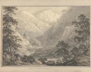 Ansichten in England, Schottland und Wales: Szene an der Teufelsbrücke