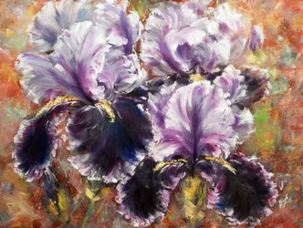 Lebendige violette Iris
