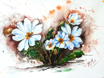 Lebendige Aquarell Blumen