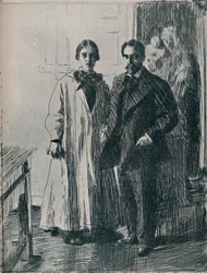Herr und Frau Atherton Curtis nach dem Stich von Anders Zorn, ca. 1880-1906, 1906