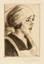 Studie einer Frau