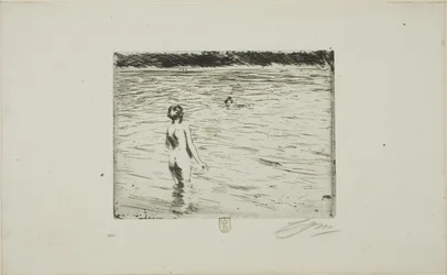 Mutter beim Baden