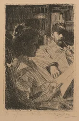 Lesende (Herr und Frau Ch. Deering)