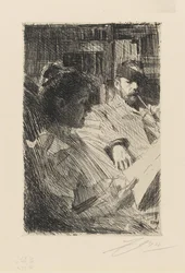Beim Lesen. Herr und Frau Charles Deering