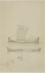 Skizze des Segelschiffs von Kapitän Anderson