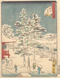 Kanda-Tempel Schnee, 1861
