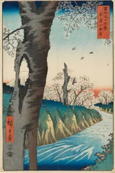 Koganei in der Provinz Musashi, entworfen 1858, veröffentlicht 1858-1859