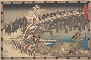 Szene I in Akt XI von Chushingura, ca. 1835