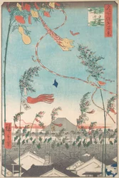 Das Tanabata-Fest, aus der Serie Einhundert berühmte Ansichten von Edo, 1857