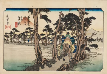 Holzschnitt - Yoshiwara Hidari Fuji, 19. Jahrhundert