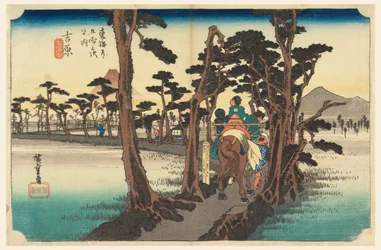 Yoshiwara, Fuji, Rückansicht, in Die dreiundfünfzig Stationen der Tokaido-Straße