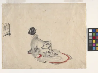 Eine Frau verbeugt sich