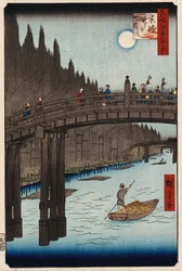 Mondbetrachtungskiefer, Ueno" aus "Hundert Ansichten berühmter Orte in Edo"