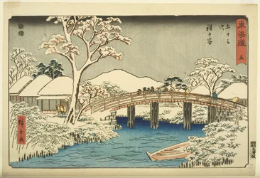 Nr. 5, Hodogaya: Der Katabira-Fluss und die Katabira-Brücke (Hodogaya, Katabiragawa Katabirabashi)