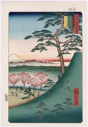 „Original Fuji, Meguro“, aus der Serie „Hundert Ansichten berühmter Orte in Edo“