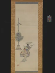 Zwei Frauen mit Hüten tanzen