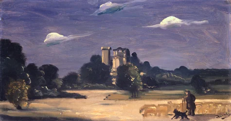 Landschaft mit einem Schäfer